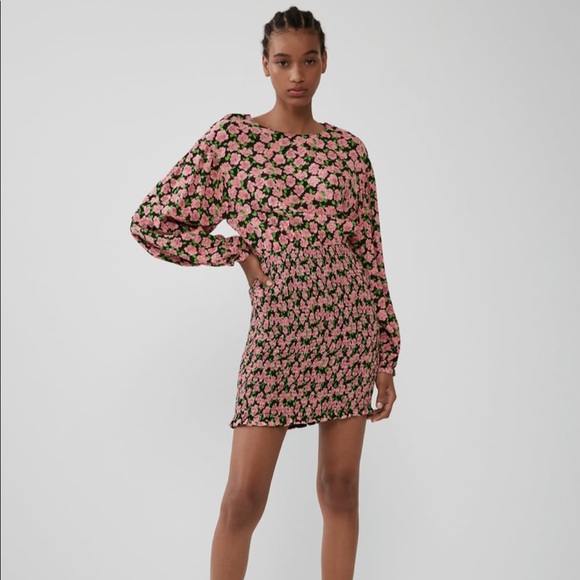 Zara Dresses & Skirts - Zara Pink/Green Dress NWT